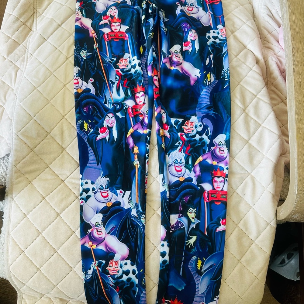 Kids Blue Villains Print Leggings